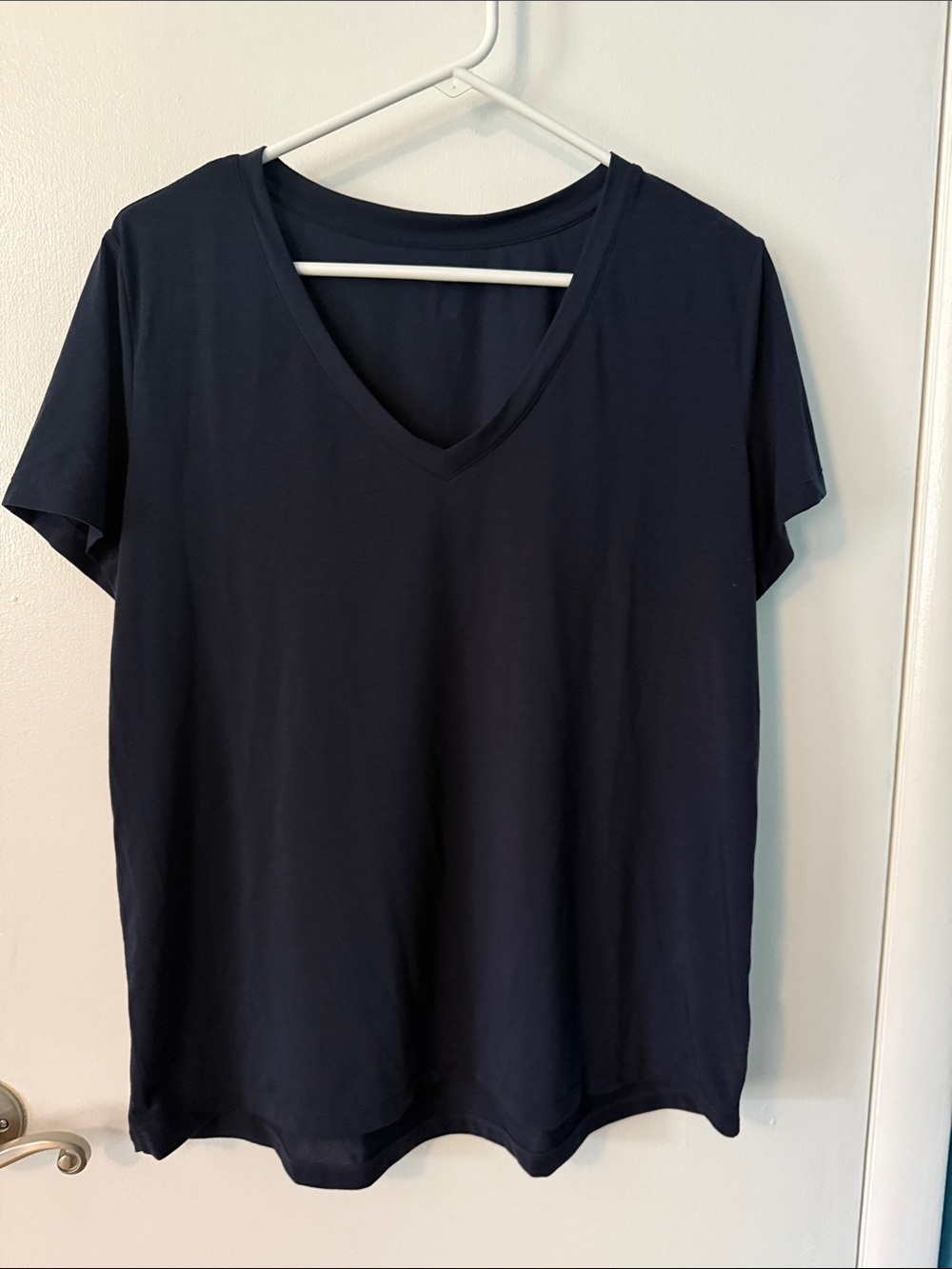 Classic Women's V-Neck Athletic Tee - Navy